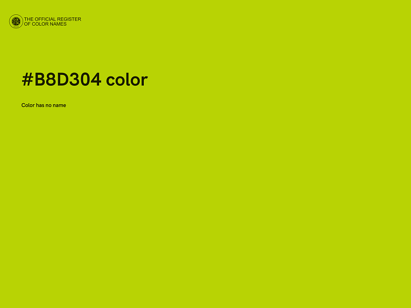 #B8D304 color image