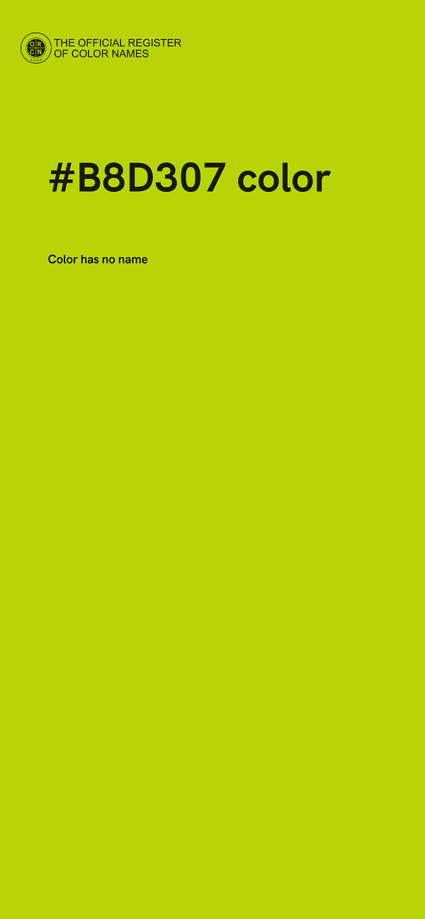 #B8D307 color image
