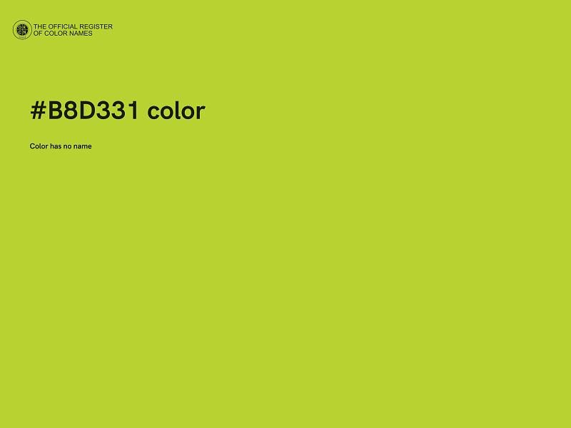 #B8D331 color image