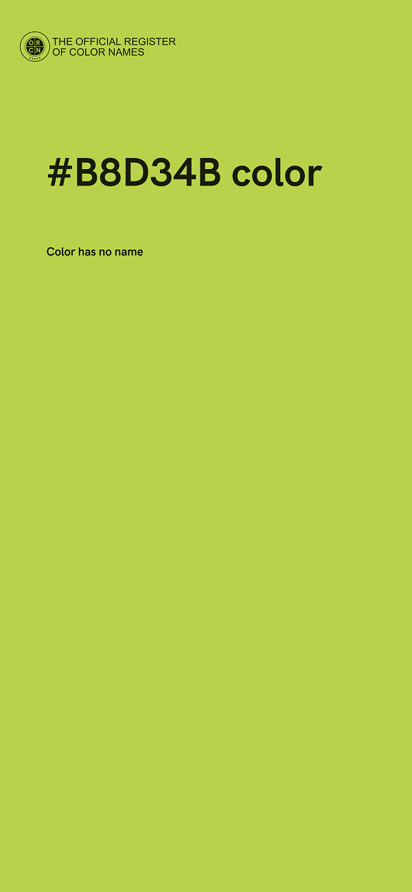 #B8D34B color image