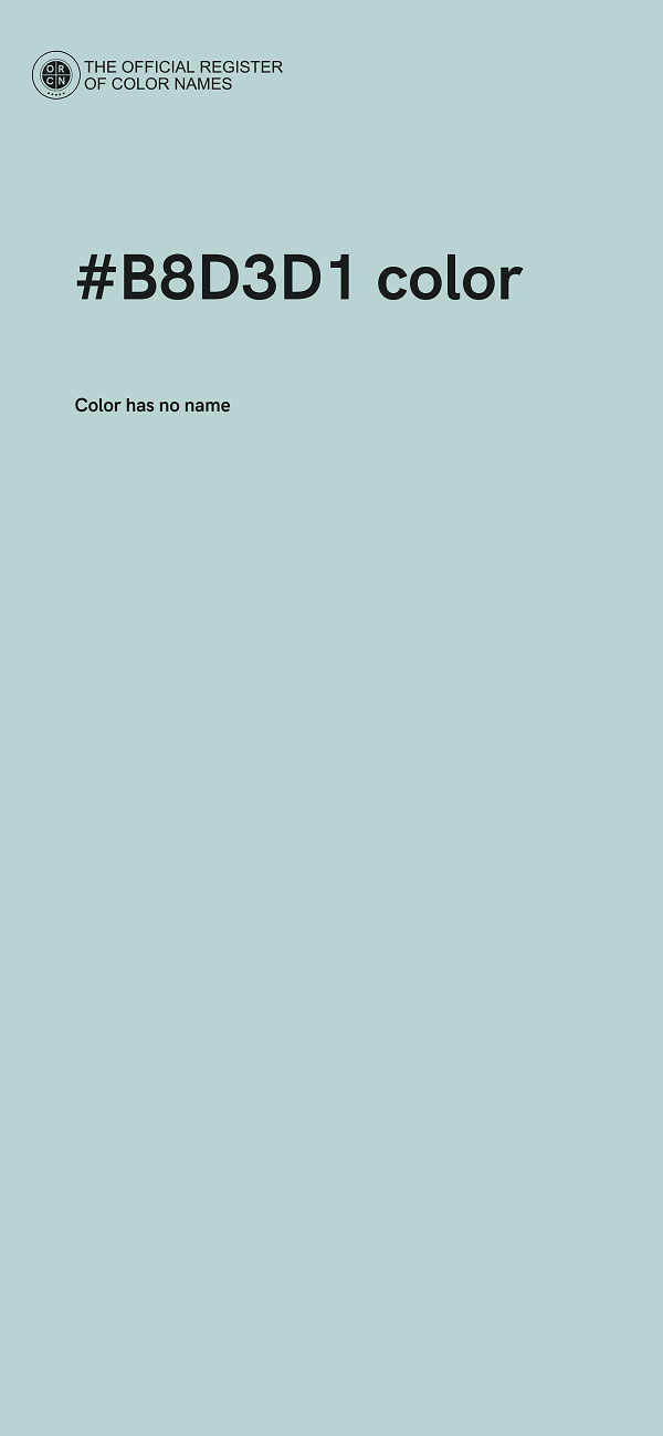 #B8D3D1 color image