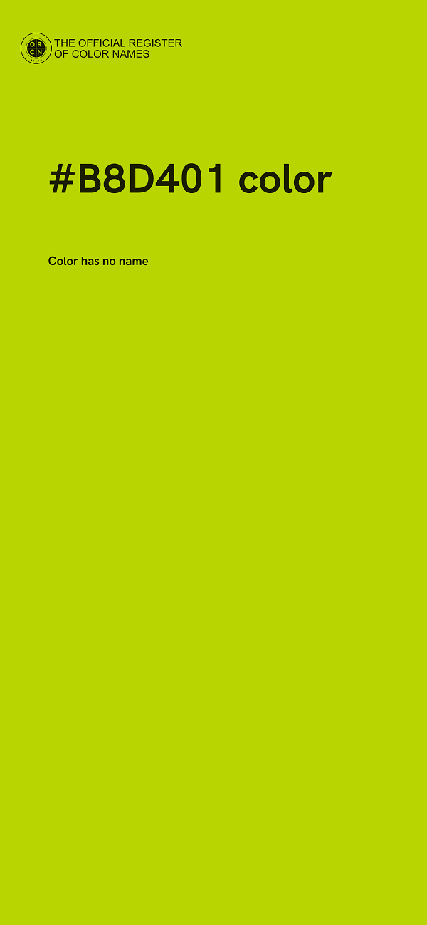 #B8D401 color image