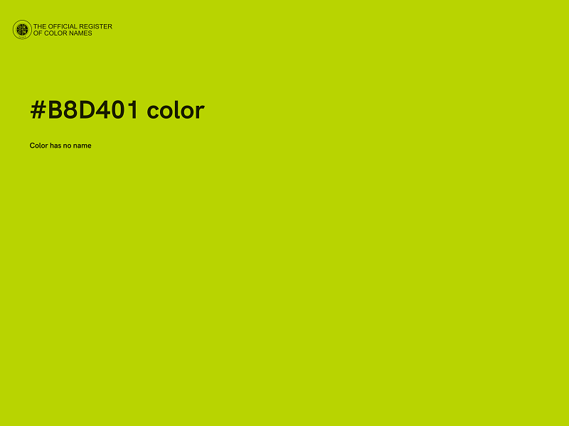 #B8D401 color image