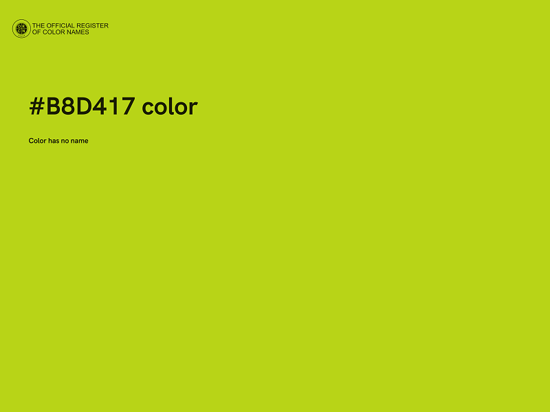 #B8D417 color image