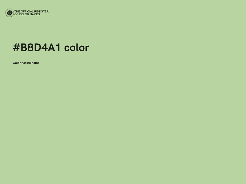 #B8D4A1 color image