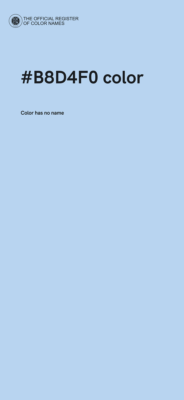 #B8D4F0 color image