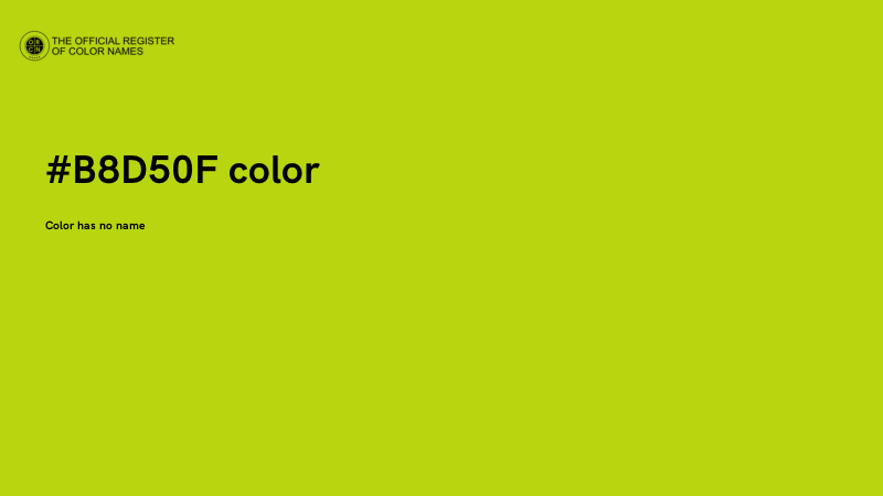 #B8D50F color image