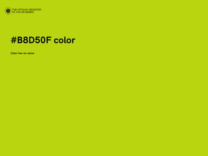 #B8D50F color image