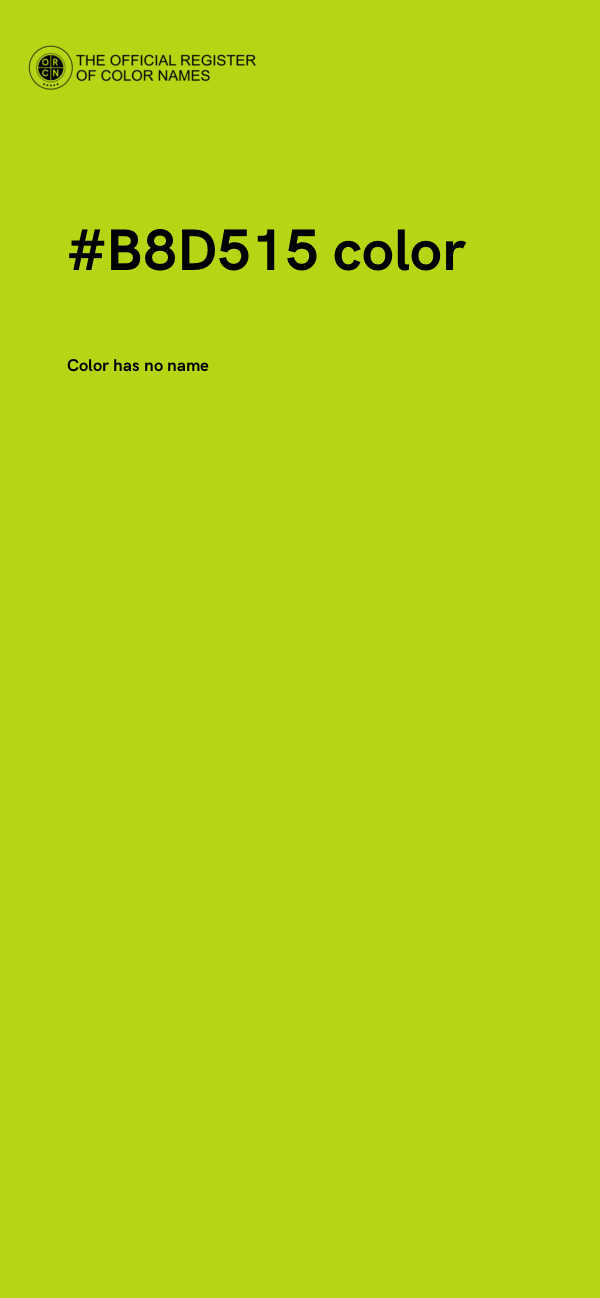 #B8D515 color image