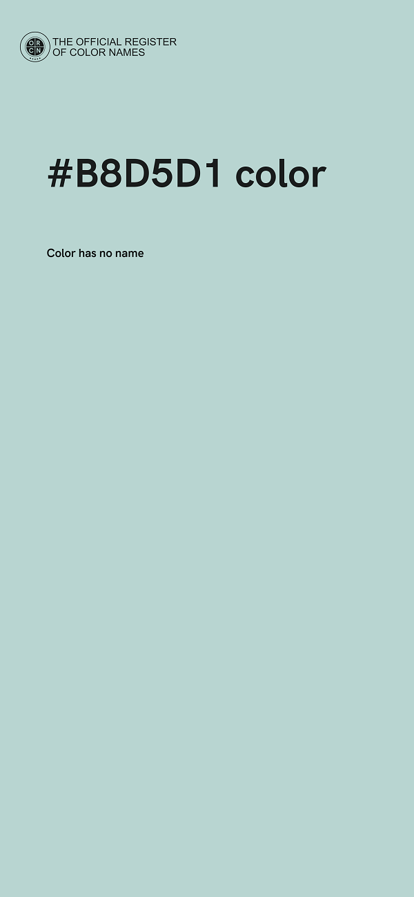 #B8D5D1 color image