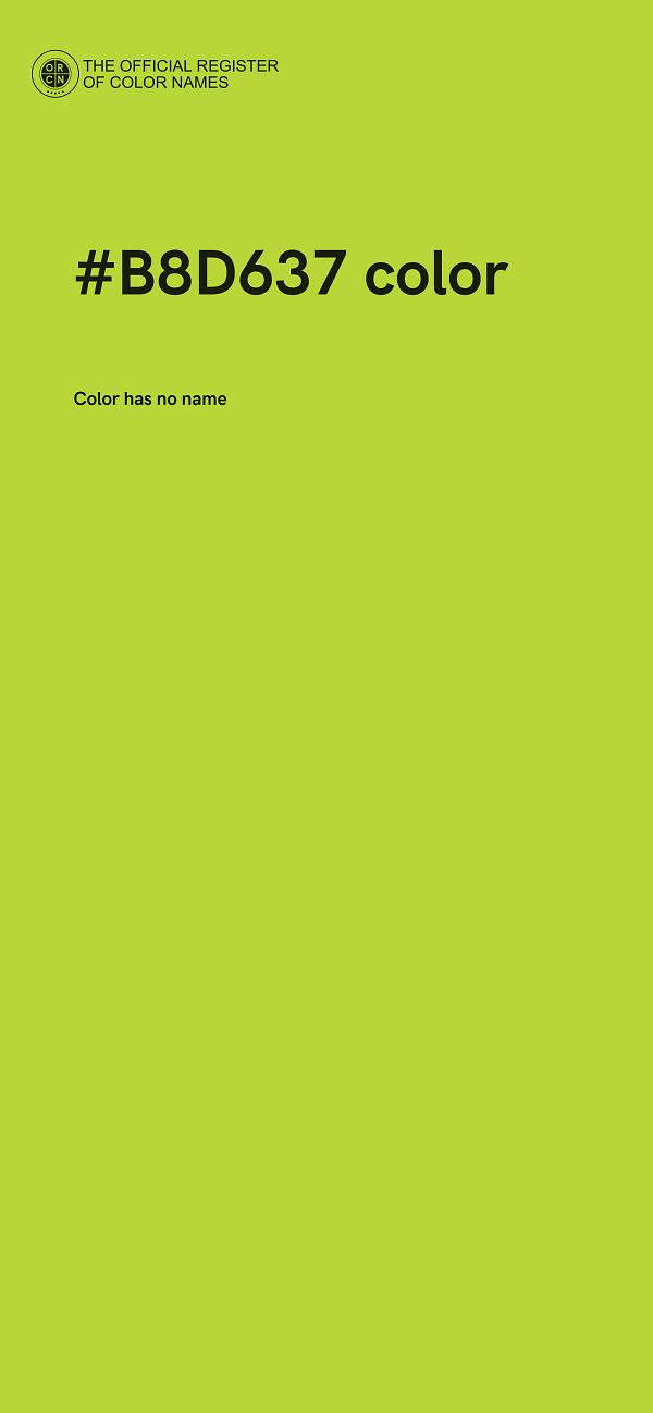 #B8D637 color image