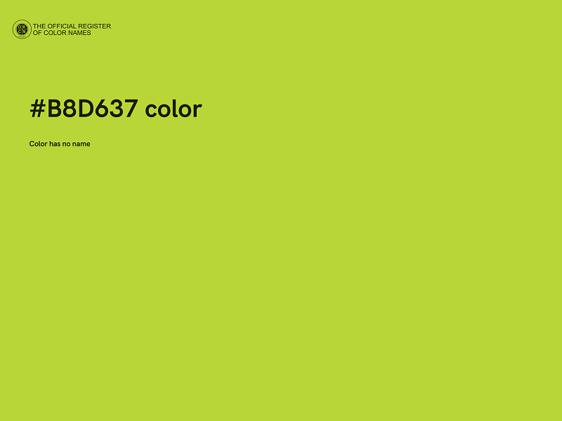 #B8D637 color image