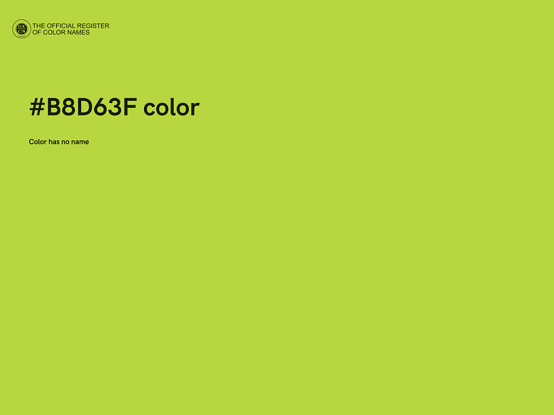 #B8D63F color image