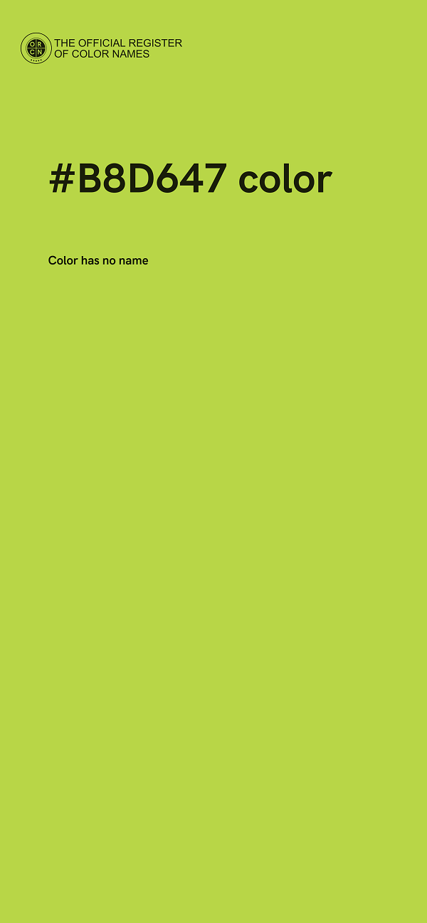 #B8D647 color image