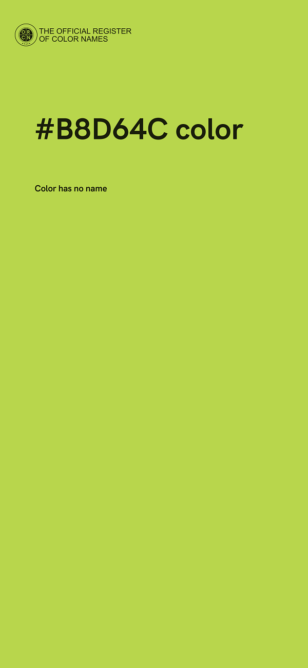 #B8D64C color image
