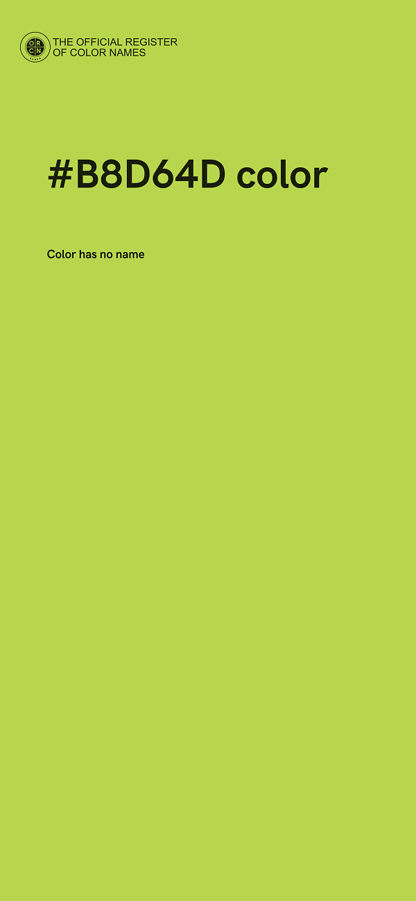 #B8D64D color image