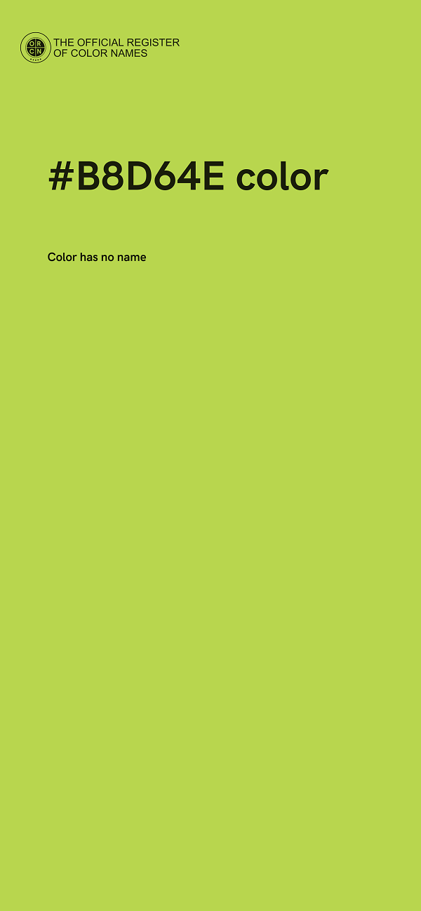 #B8D64E color image