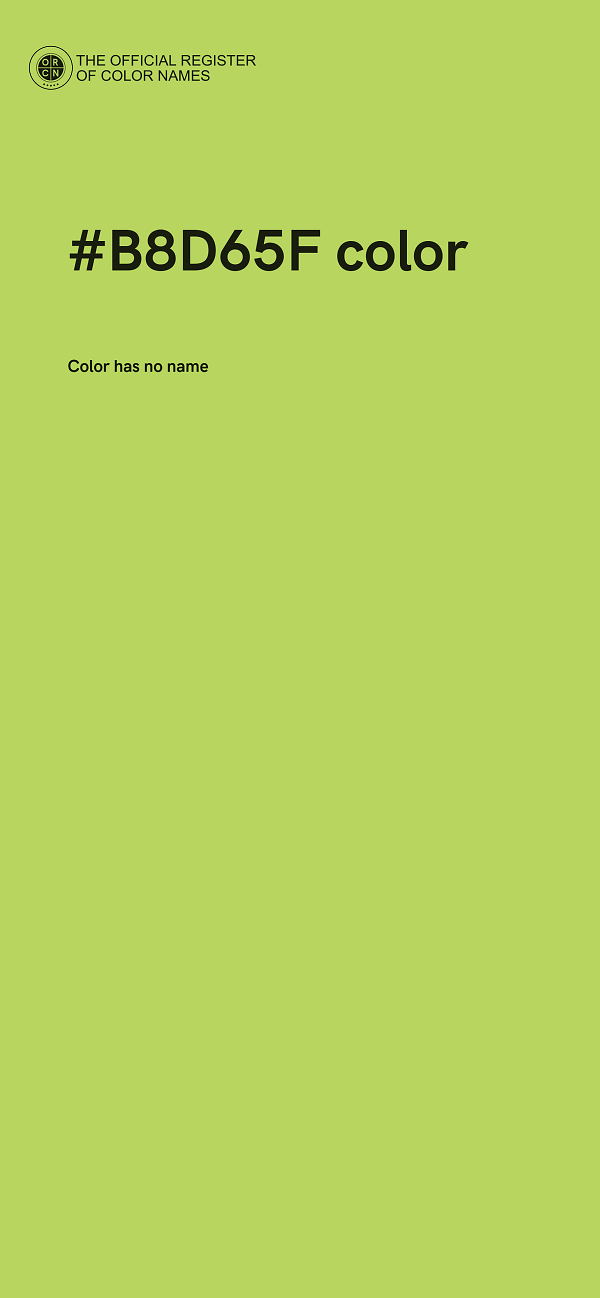 #B8D65F color image