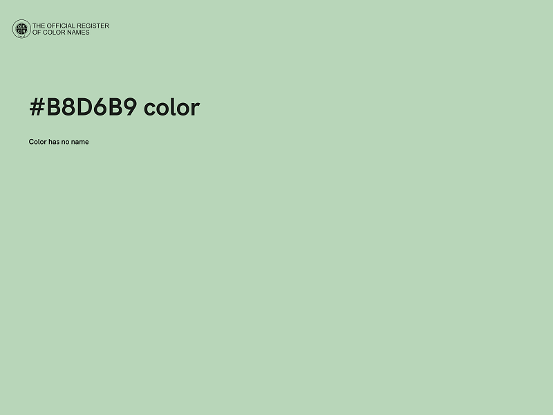 #B8D6B9 color image