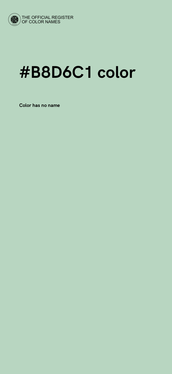 #B8D6C1 color image