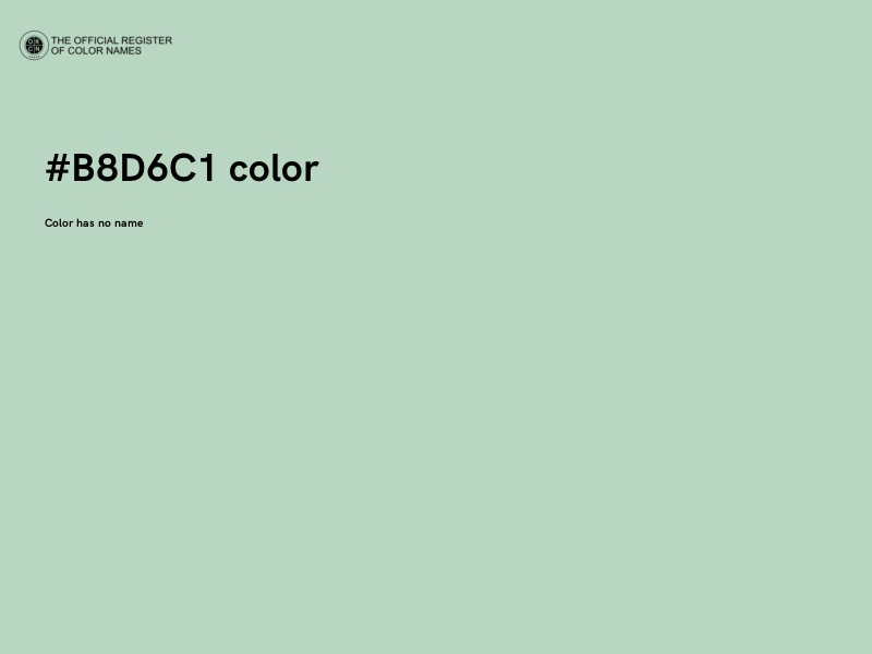 #B8D6C1 color image