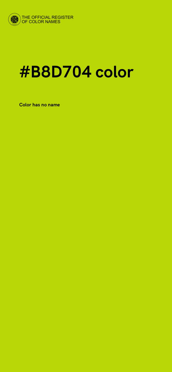 #B8D704 color image