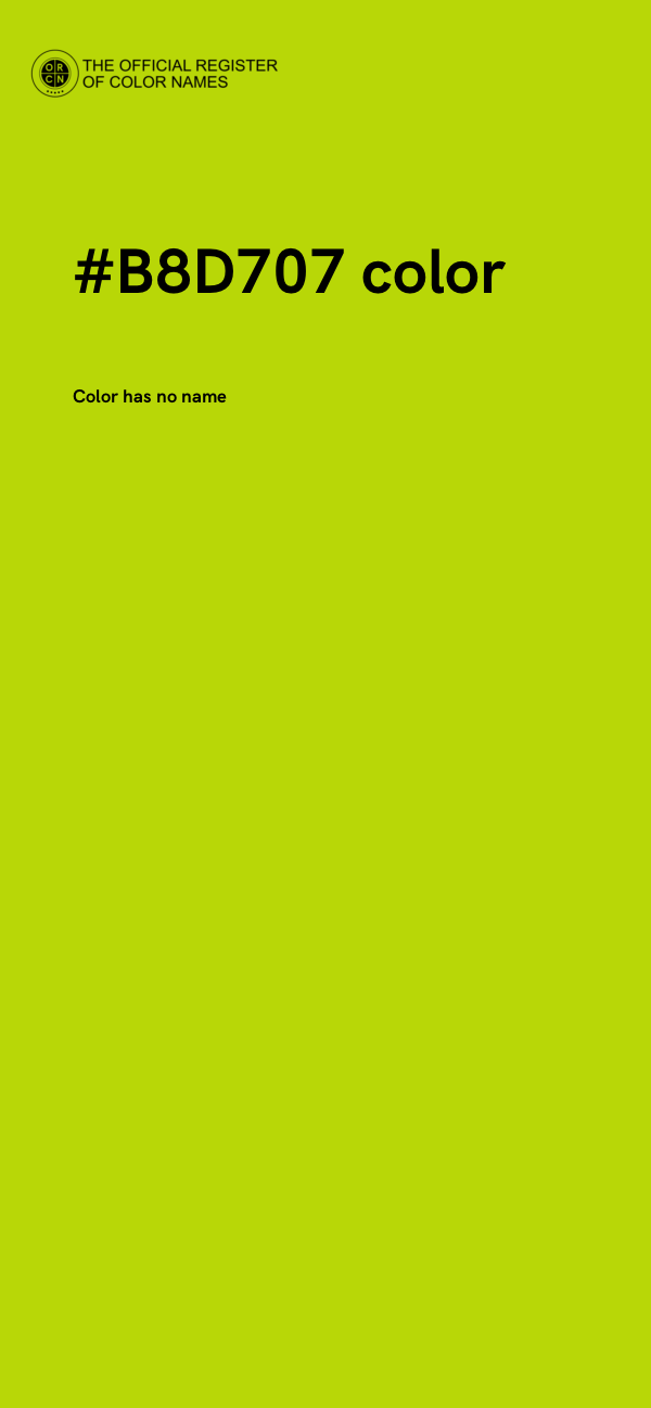 #B8D707 color image