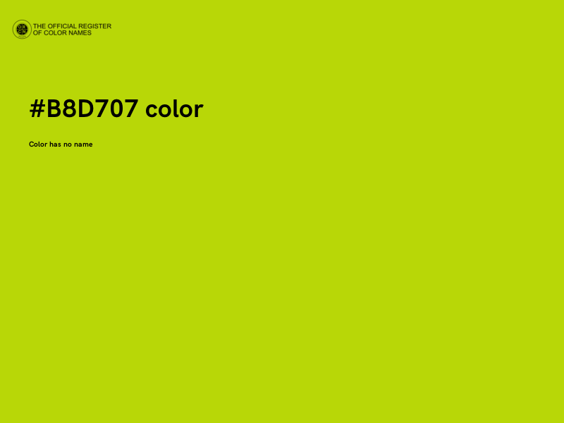 #B8D707 color image