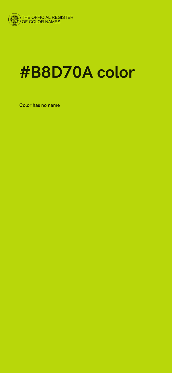 #B8D70A color image