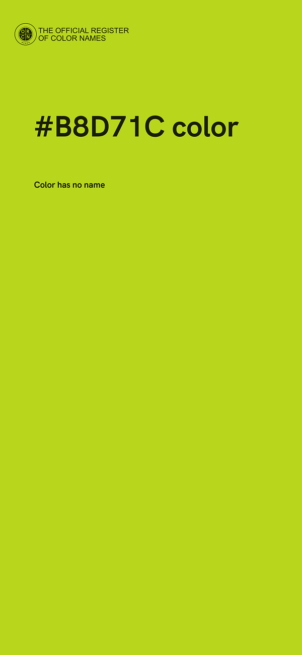 #B8D71C color image