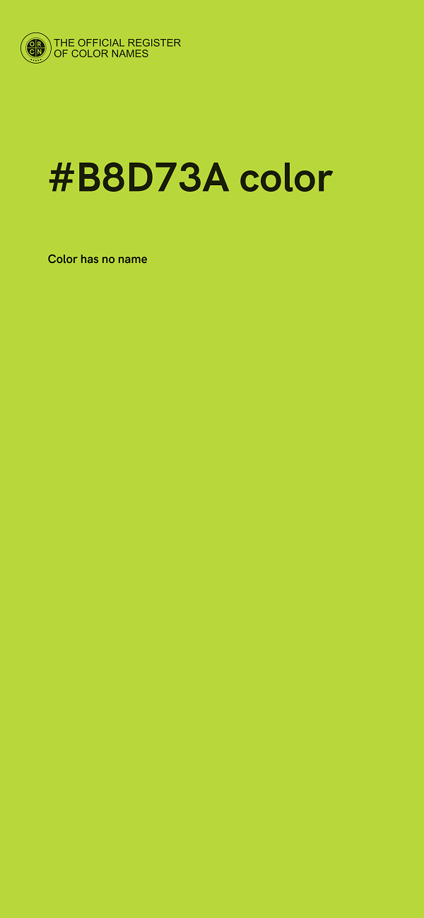 #B8D73A color image