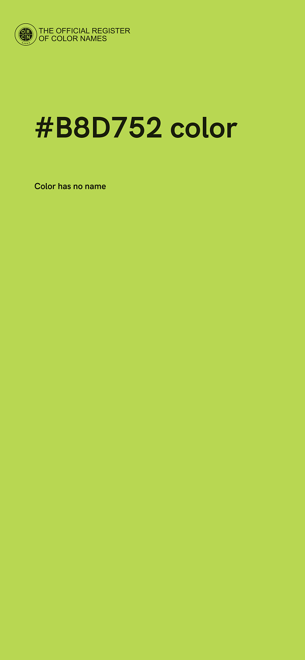 #B8D752 color image