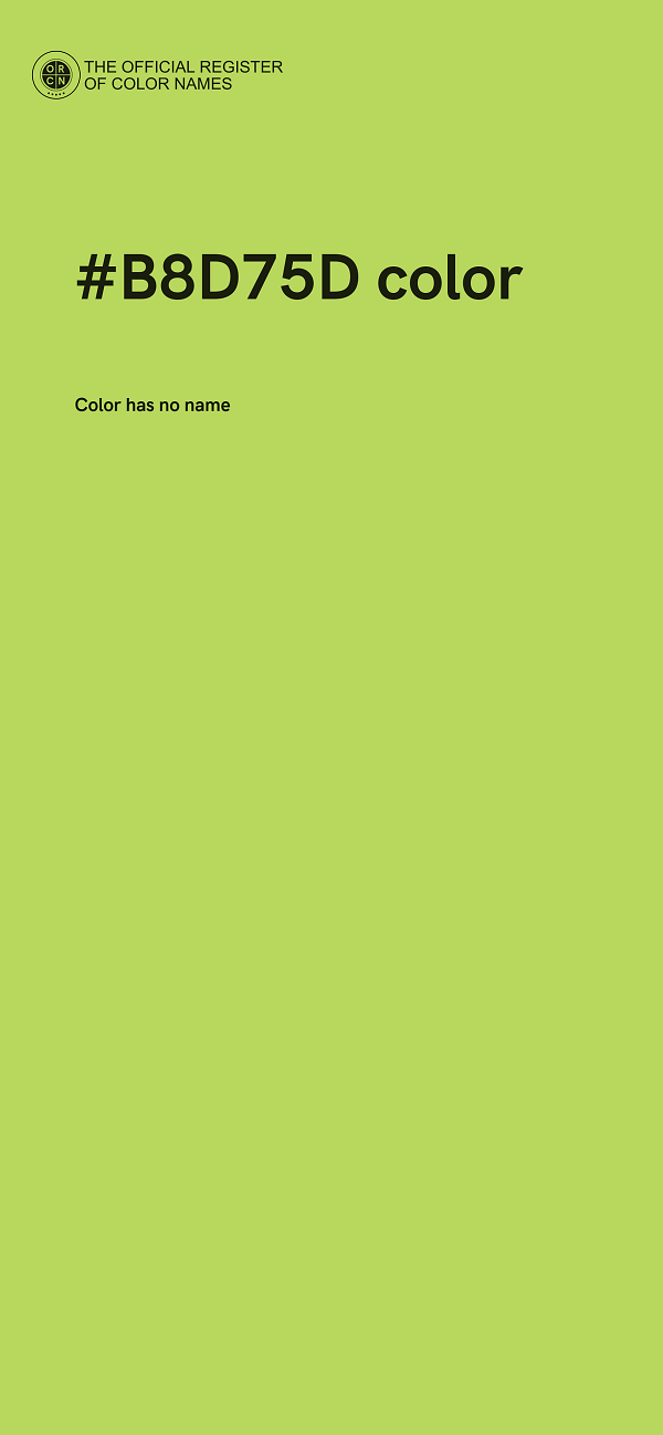 #B8D75D color image
