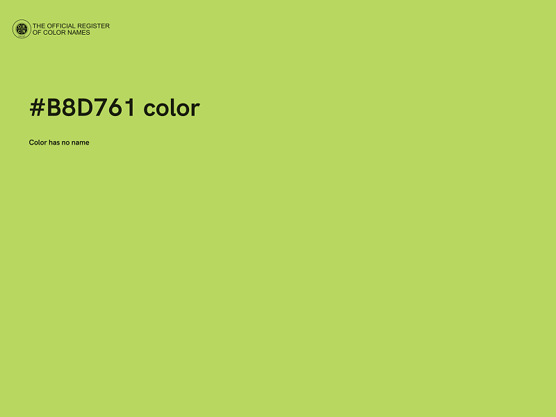 #B8D761 color image