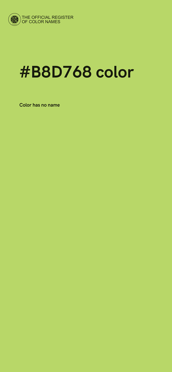 #B8D768 color image