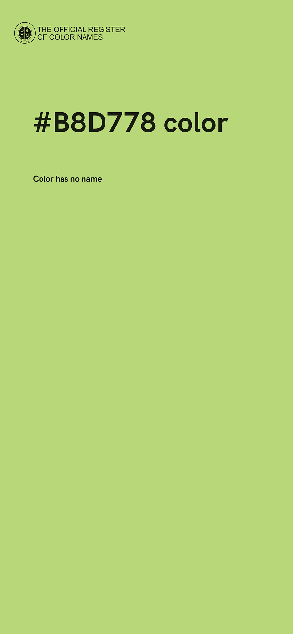 #B8D778 color image