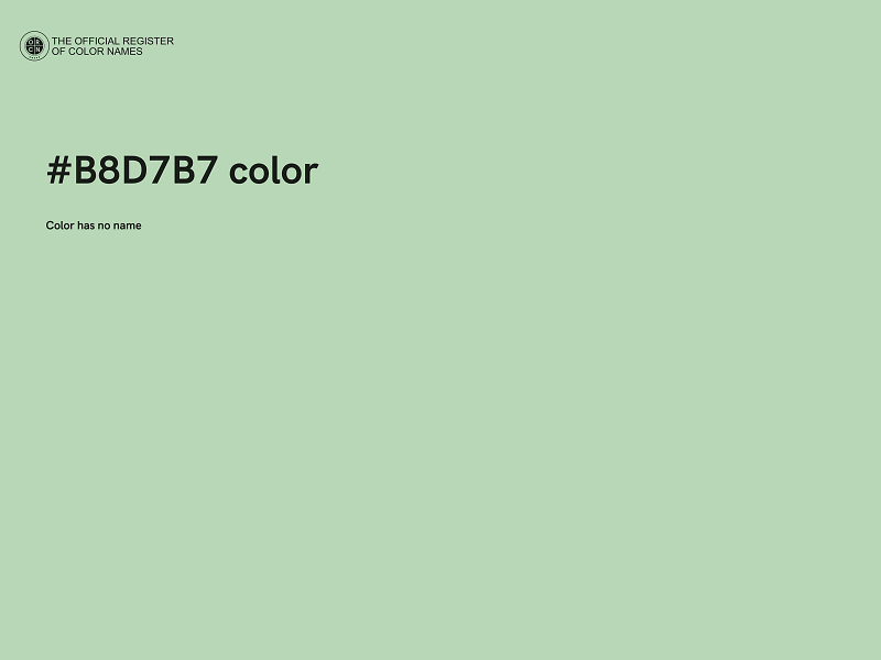 #B8D7B7 color image