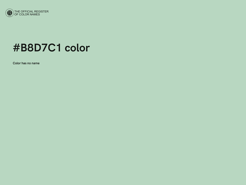 #B8D7C1 color image