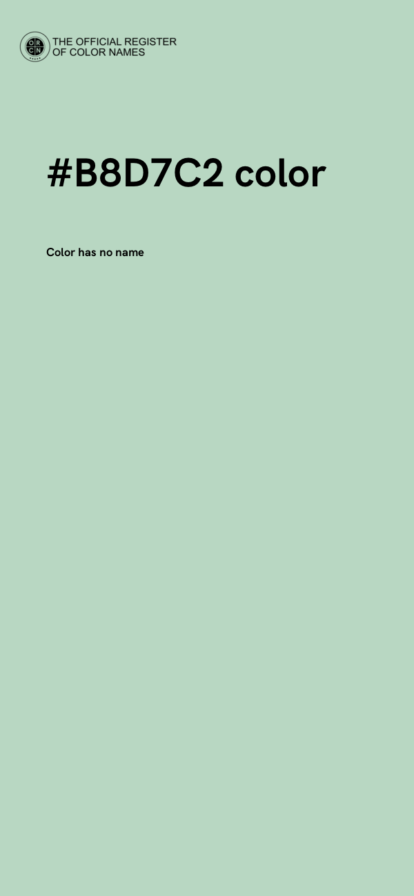 #B8D7C2 color image