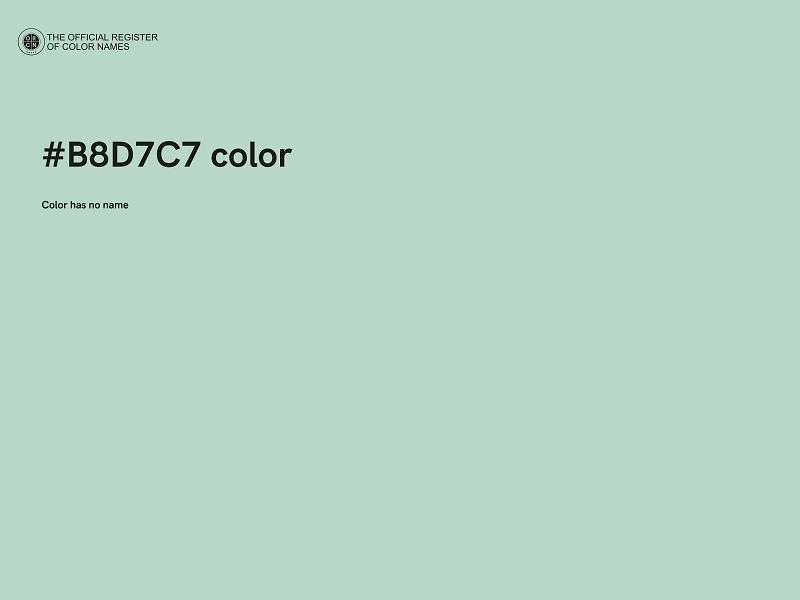 #B8D7C7 color image