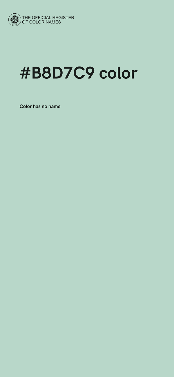 #B8D7C9 color image