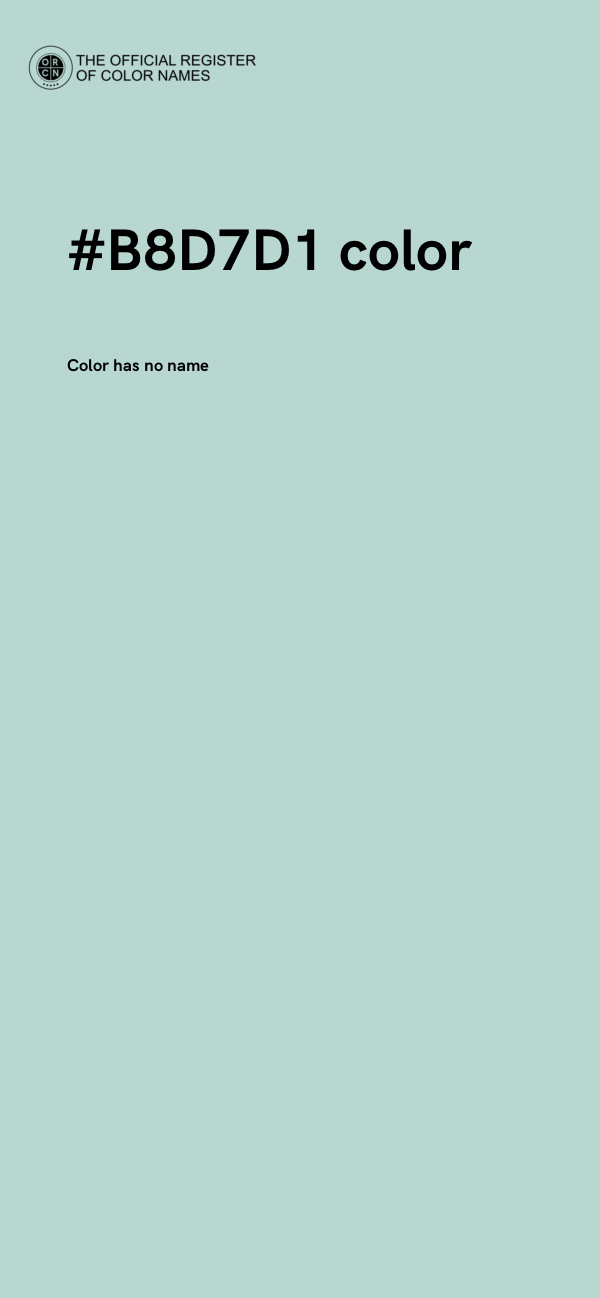 #B8D7D1 color image