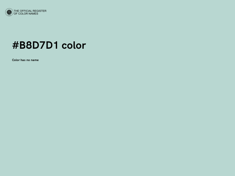 #B8D7D1 color image