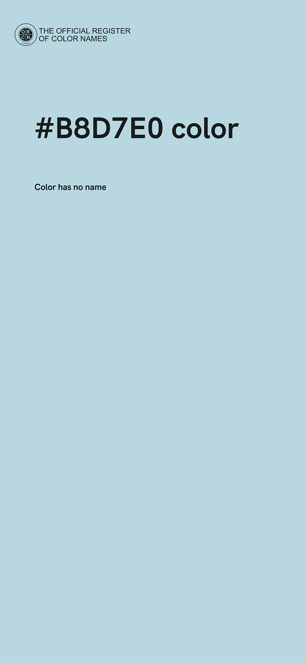 #B8D7E0 color image