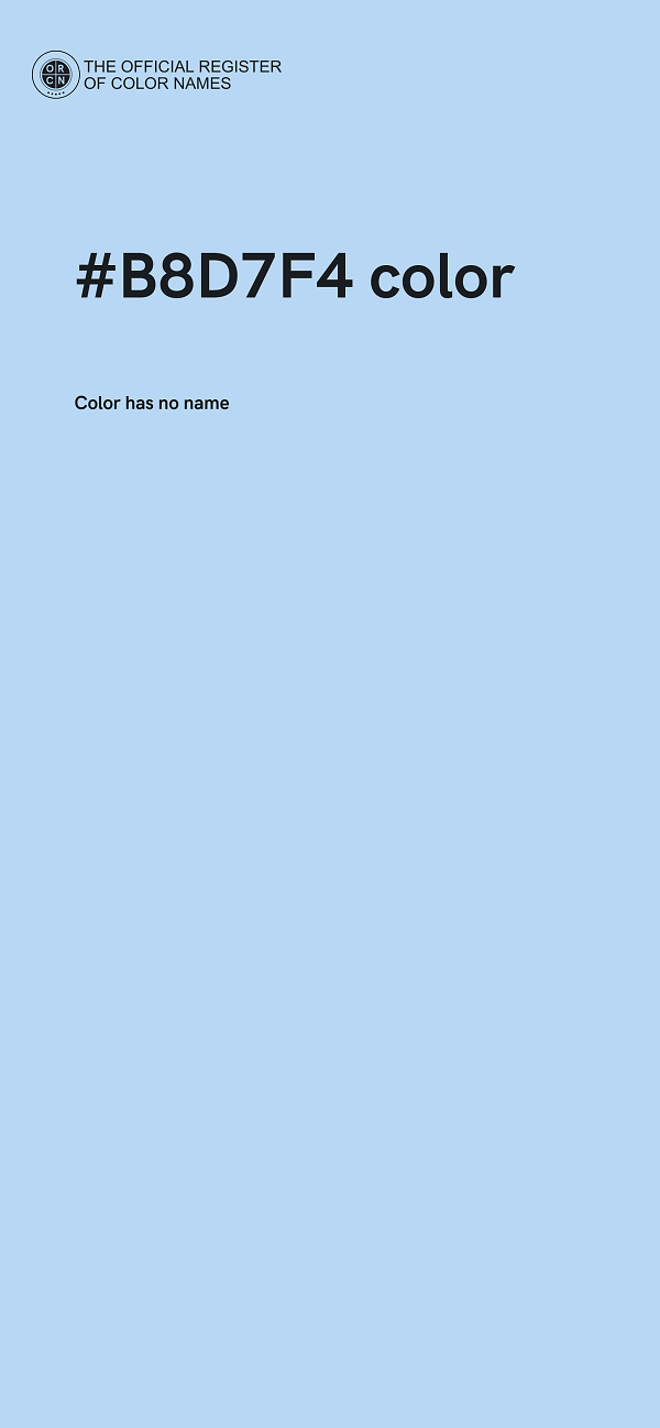 #B8D7F4 color image