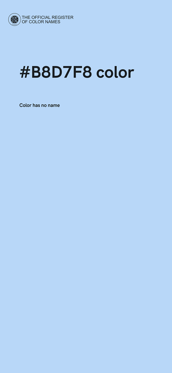 #B8D7F8 color image