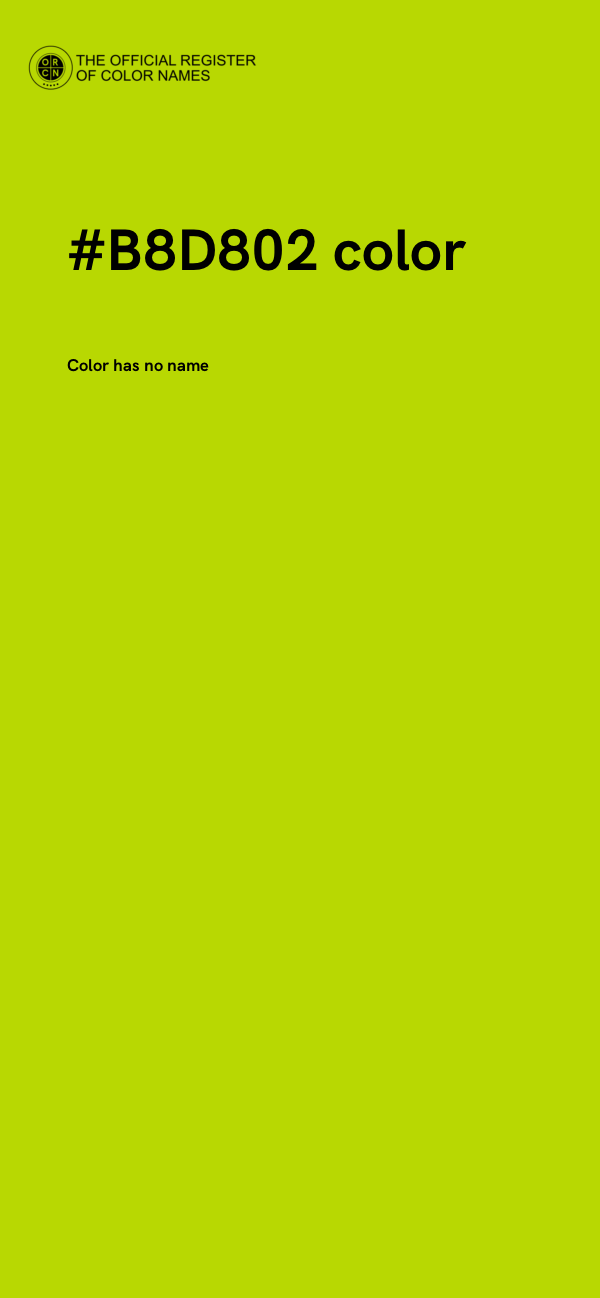 #B8D802 color image