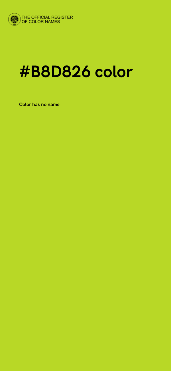 #B8D826 color image