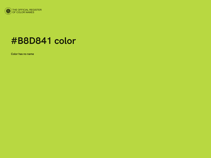 #B8D841 color image