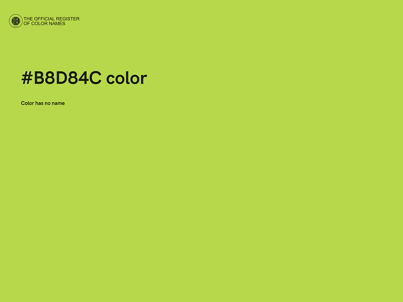 #B8D84C color image